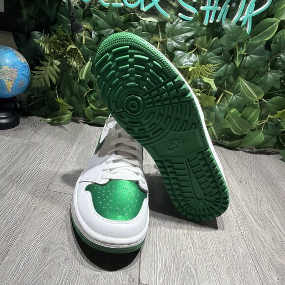 Nike Air Jordan 1 High G Pine Green Metallic White Mens Size 10 Golf Shoes New main image 7